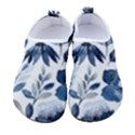 Indigo Watercolor Floral Seamless-pattern Kids  Sock-Style Water Shoes View1