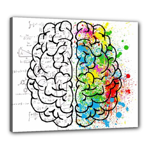 Brain Mind Psychology Idea Drawing Canvas 24  X 20  (stretched) by Loisa77