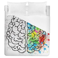 Brain Mind Psychology Idea Drawing Duvet Cover (queen Size) by Loisa77