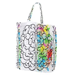 Brain Mind Psychology Idea Drawing Giant Grocery Tote by Loisa77