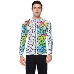 Brain Mind Psychology Idea Drawing Men s Long Sleeve Rash Guard by Loisa77