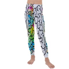 Brain Mind Psychology Idea Drawing Kids  Lightweight Velour Leggings by Loisa77