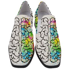 Brain Mind Psychology Idea Drawing Women Slip On Heel Loafers by Loisa77