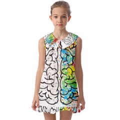 Brain Mind Psychology Idea Drawing Kids  Pilgrim Collar Ruffle Hem Dress by Loisa77