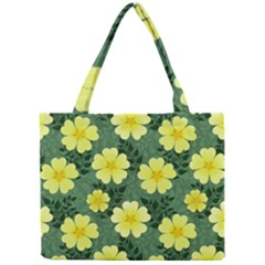 Bloom Flowering Yellow Blade Green Mini Tote Bag by Loisa77