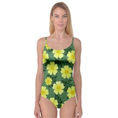 Bloom Flowering Yellow Blade Green Camisole Leotard  by Loisa77