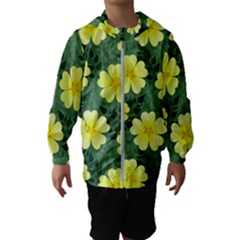 Bloom Flowering Yellow Blade Green Kids  Hooded Windbreaker