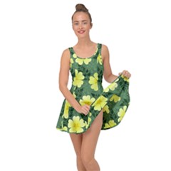 Bloom Flowering Yellow Blade Green Inside Out Casual Dress by Loisa77