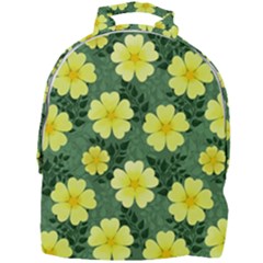 Bloom Flowering Yellow Blade Green Mini Full Print Backpack by Loisa77