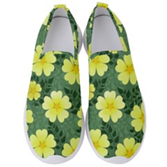 Bloom Flowering Yellow Blade Green Men s Slip On Sneakers by Loisa77