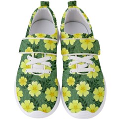 Bloom Flowering Yellow Blade Green Men s Velcro Strap Shoes by Loisa77