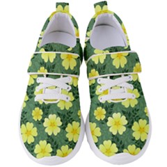 Bloom Flowering Yellow Blade Green Women s Velcro Strap Shoes by Loisa77