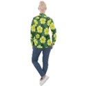 Bloom Flowering Yellow Blade Green Women s Long Sleeve Pocket Shirt View2