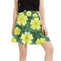 Bloom Flowering Yellow Blade Green Waistband Skirt View1