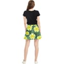 Bloom Flowering Yellow Blade Green Waistband Skirt View2