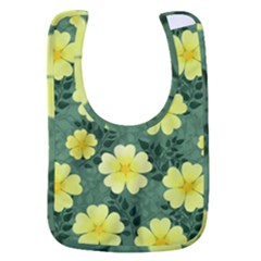 Bloom Flowering Yellow Blade Green Baby Bib by Loisa77