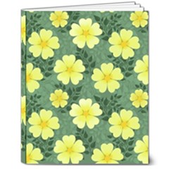 Bloom Flowering Yellow Blade Green 8  X 10  Softcover Notebook by Loisa77