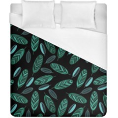 Leaves Pattern Abstract Blade Duvet Cover (california King Size) by Loisa77