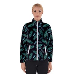 Leaves Pattern Abstract Blade Women s Bomber Jacket