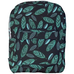 Leaves Pattern Abstract Blade Full Print Backpack by Loisa77