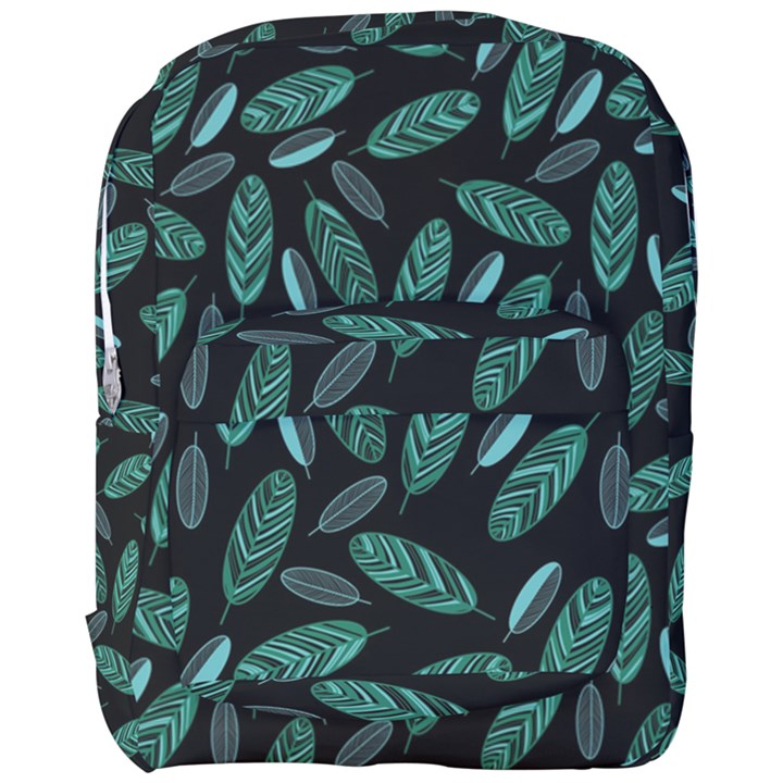 Leaves Pattern Abstract Blade Full Print Backpack