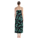 Leaves Pattern Abstract Blade Button Up Chiffon Maxi Dress View2