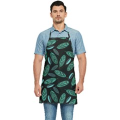 Leaves Pattern Abstract Blade Kitchen Apron by Loisa77