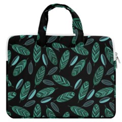 Leaves Pattern Abstract Blade Macbook Pro 15  Double Pocket Laptop Bag  by Loisa77