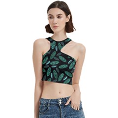 Leaves Pattern Abstract Blade Cut Out Top