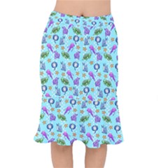 Sea Ocean Sealife Turtle Jellyfish Short Mermaid Skirt by Loisa77