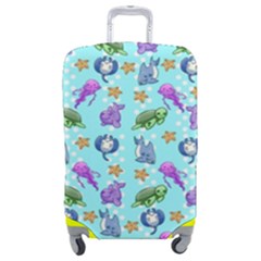 Sea Ocean Sealife Turtle Jellyfish Luggage Cover (medium) by Loisa77