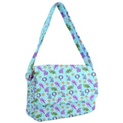 Sea Ocean Sealife Turtle Jellyfish Courier Bag by Loisa77