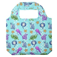 Sea Ocean Sealife Turtle Jellyfish Premium Foldable Grocery Recycle Bag by Loisa77