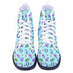 Sea Ocean Sealife Turtle Jellyfish Kid s High-top Canvas Sneakers by Loisa77