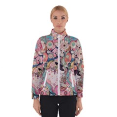 Whimsical Colorful Young Girl Women s Bomber Jacket