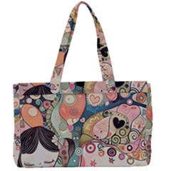 Whimsical Colorful Young Girl Canvas Work Bag by Loisa77