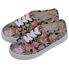 Whimsical Colorful Young Girl Kids  Classic Low Top Sneakers by Loisa77