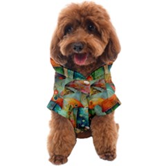 Whimsical Mushrooms Colorful Patterns Dog Coat by Loisa77