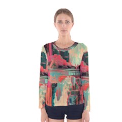 Backgrounds Multi Colored Abstract Women s Long Sleeve T-shirt