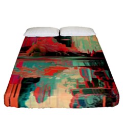 Backgrounds Multi Colored Abstract Fitted Sheet (queen Size) by Loisa77