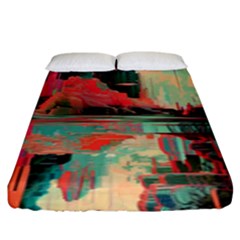 Backgrounds Multi Colored Abstract Fitted Sheet (king Size) by Loisa77