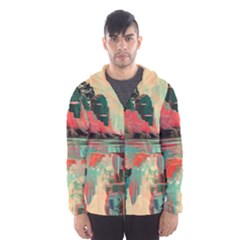 Backgrounds Multi Colored Abstract Men s Hooded Windbreaker