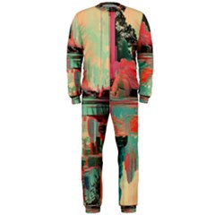 Backgrounds Multi Colored Abstract Onepiece Jumpsuit (men) by Loisa77