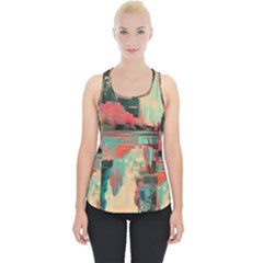 Backgrounds Multi Colored Abstract Piece Up Tank Top by Loisa77