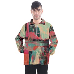 Backgrounds Multi Colored Abstract Men s Half Zip Pullover