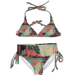 Backgrounds Multi Colored Abstract Kids  Classic Bikini Set by Loisa77