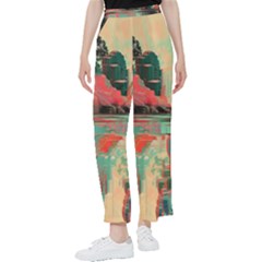 Backgrounds Multi Colored Abstract Women s Pants  by Loisa77