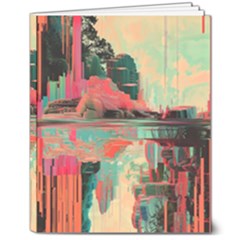 Backgrounds Multi Colored Abstract 8  X 10  Softcover Notebook by Loisa77