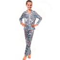 Leaves Pattern Background Nature Kids  Satin Long Sleeve Pajamas Set View1