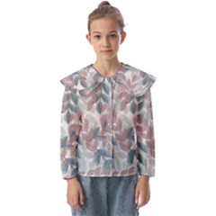 Leaves Pattern Background Nature Kids  Peter Pan Collar Blouse by Loisa77